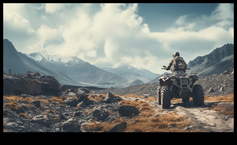 Peisaje diverse cucerite de vehicule off-road crawlere de stâncă și dune de nisip